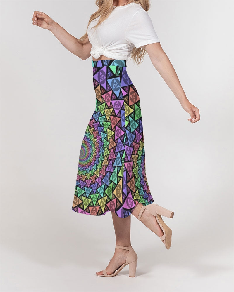 Triangularium Women's A-Line Midi Skirt