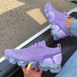 Women's Flying Woven Breathable Casual Sneakers Purple