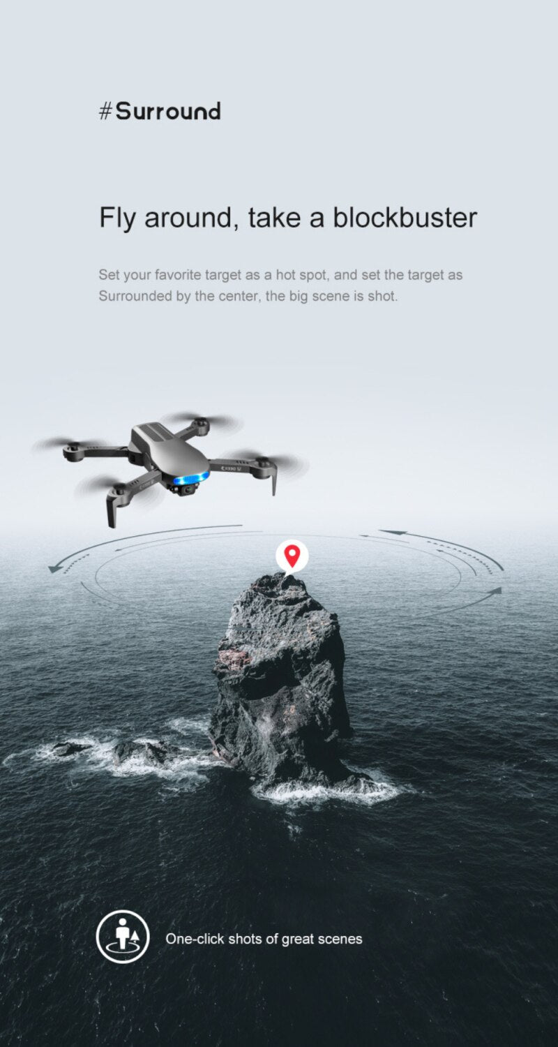 LU3 GPS Folding UAV Drone 6K/8K Hd Aerial Quadcopter Single-camera And Double-camera Long-life Remote Control Aircraft 2022 New