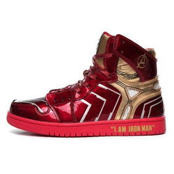 Marvel joint shoes high top men&#39;s shoes Spider-man Captain America Iron Man sneakers men&#39;s and women&#39;s shoes