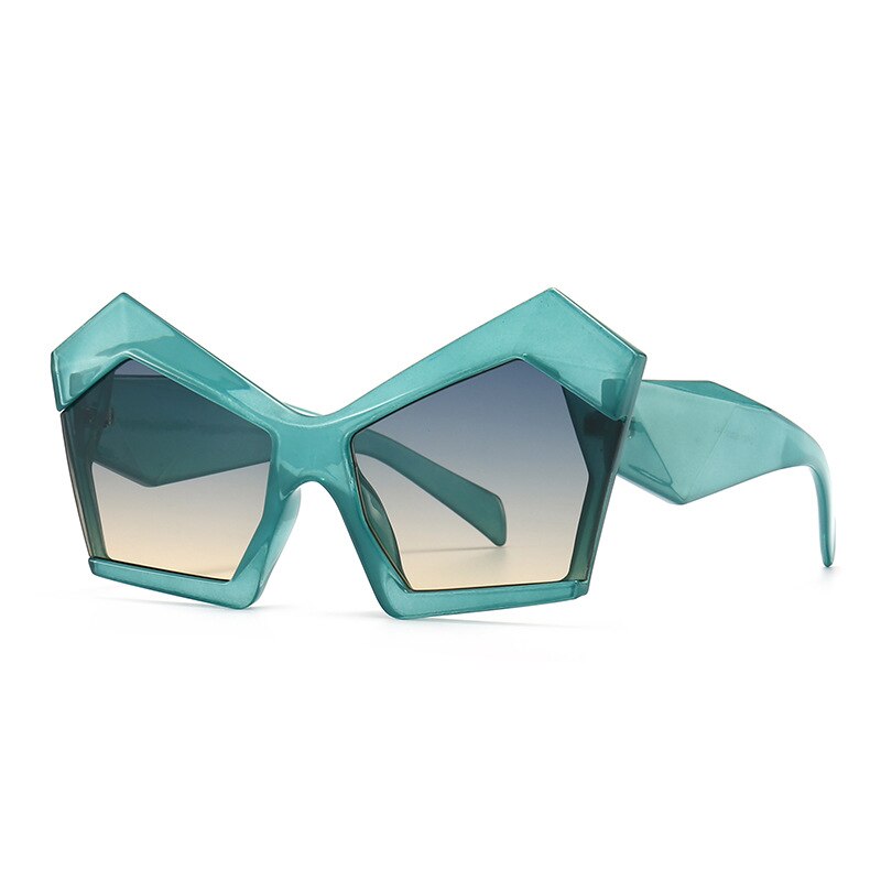 Unqiue Irregular Personality Oversized Sunglasses For Women New Luxury Brand Candy Color Square Green Orange Party Sun Glasses