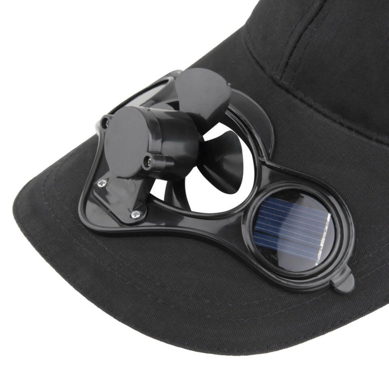 Fishing Summer Sport Outdoor Hat Cap With Solar Sun Power Cool Fan For Cycling Energy Save No Batteries Required