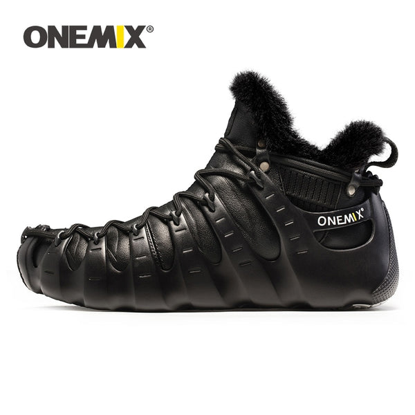 ONEMIX Casual Rome Design High Quality Leather Snow Boots